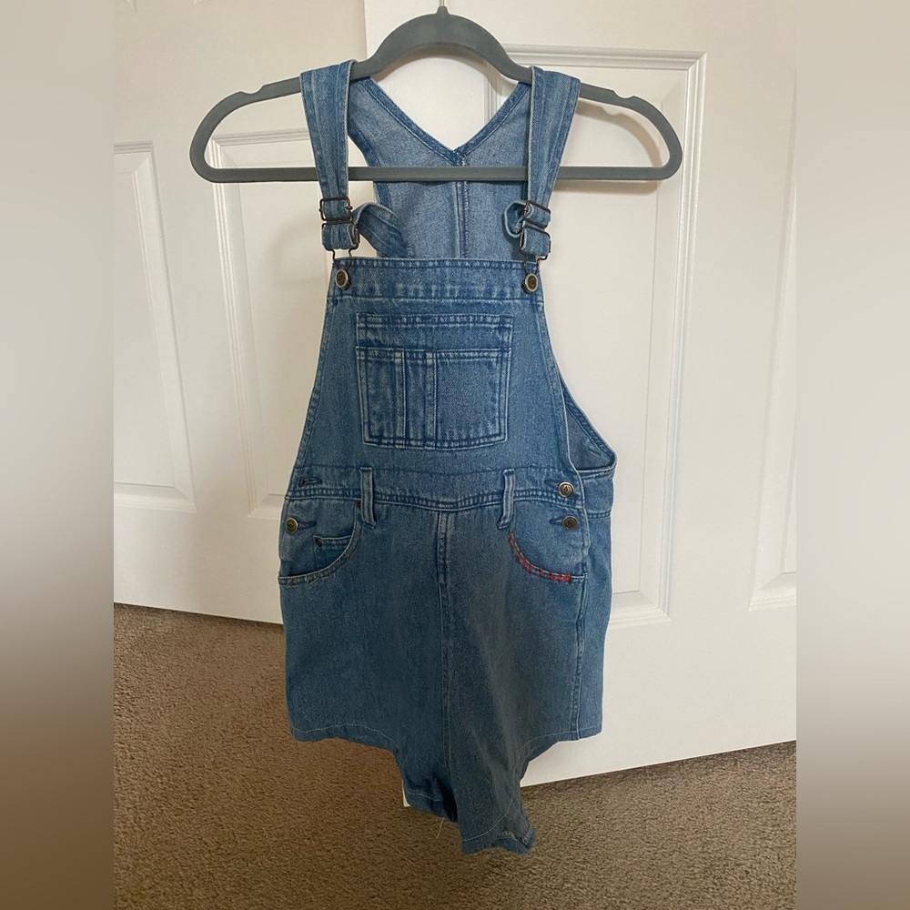 Real comfort overall denim shorts